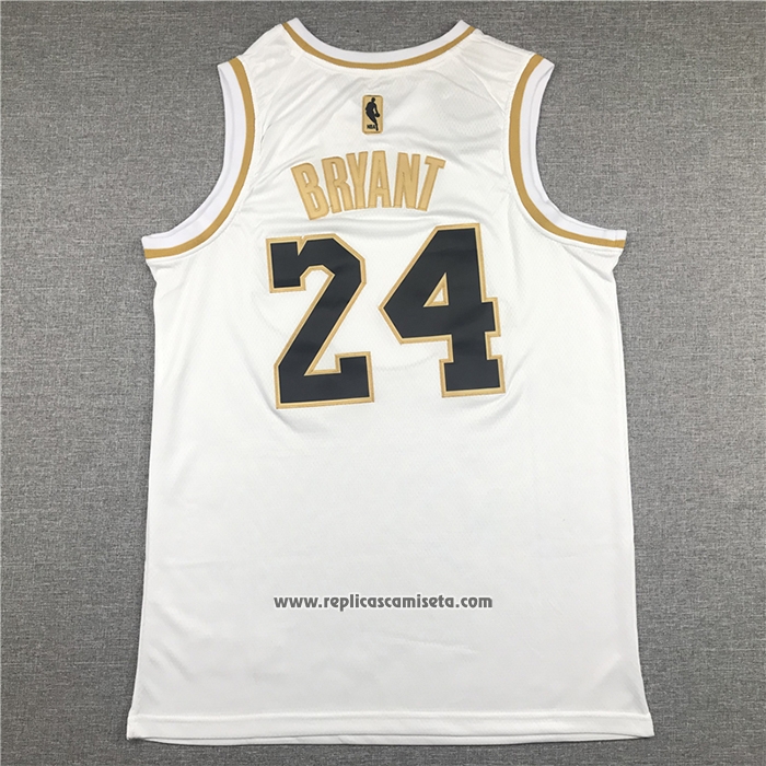 Camiseta Golden Edition Los Angeles Lakers Kobe Bryant #24 Blanco